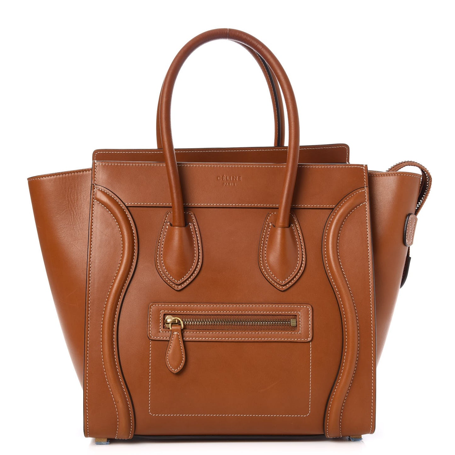 Natural Calfskin Micro Luggage Tan