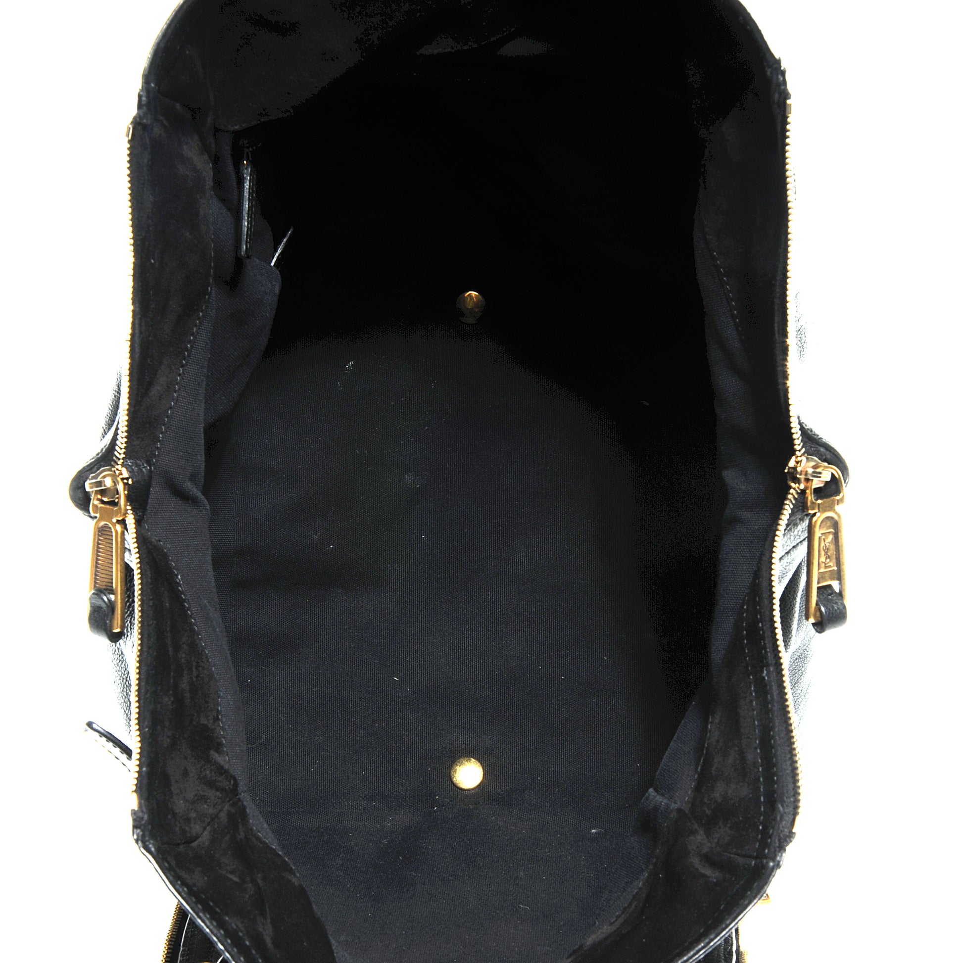 Saint Laurent Leather Large Downtown Tote Black 7 of 7