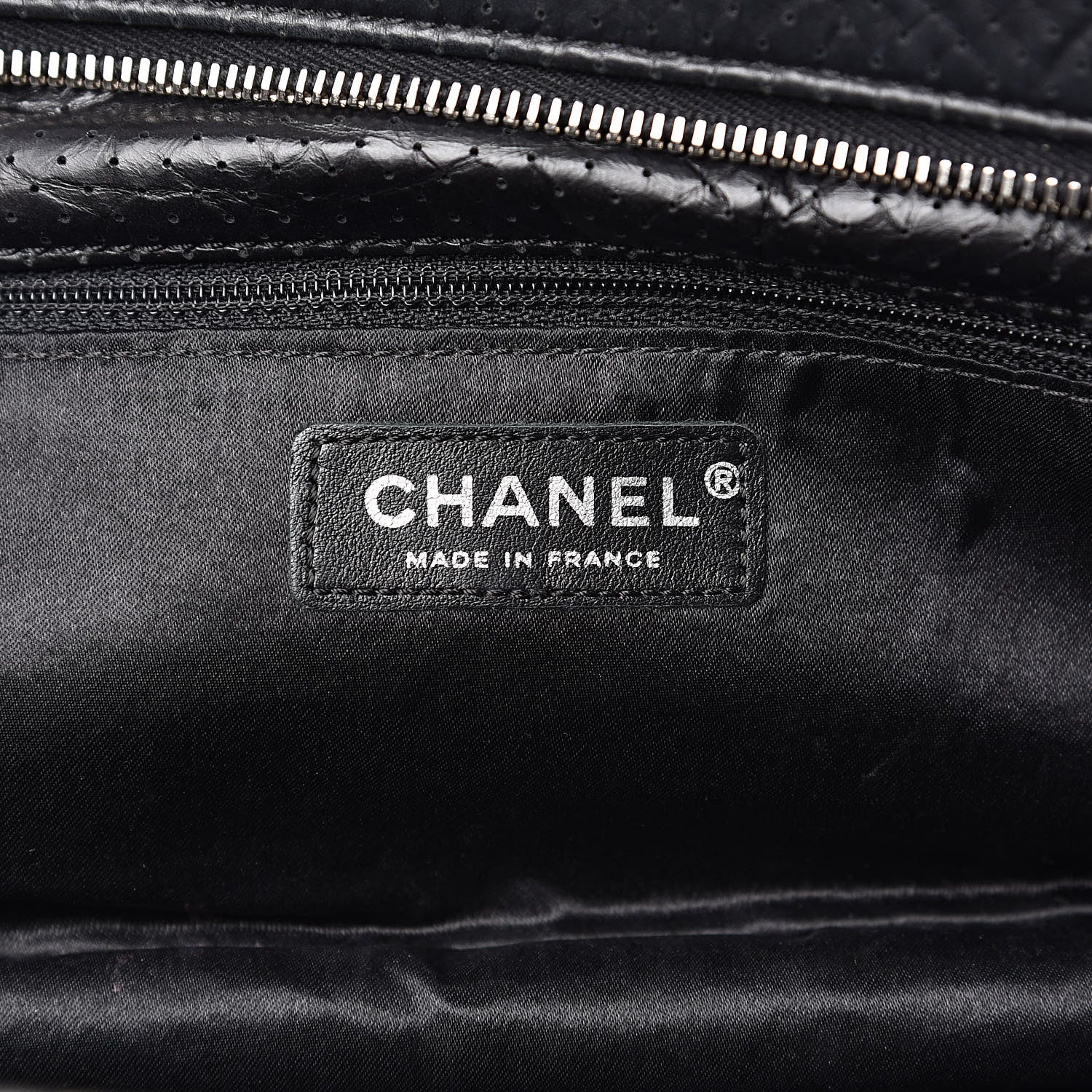 Chanel Calfskin Perforated 50's Satchel Black 6 of 12