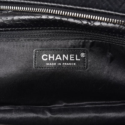 Chanel Calfskin Perforated 50's Satchel Black 6 of 12