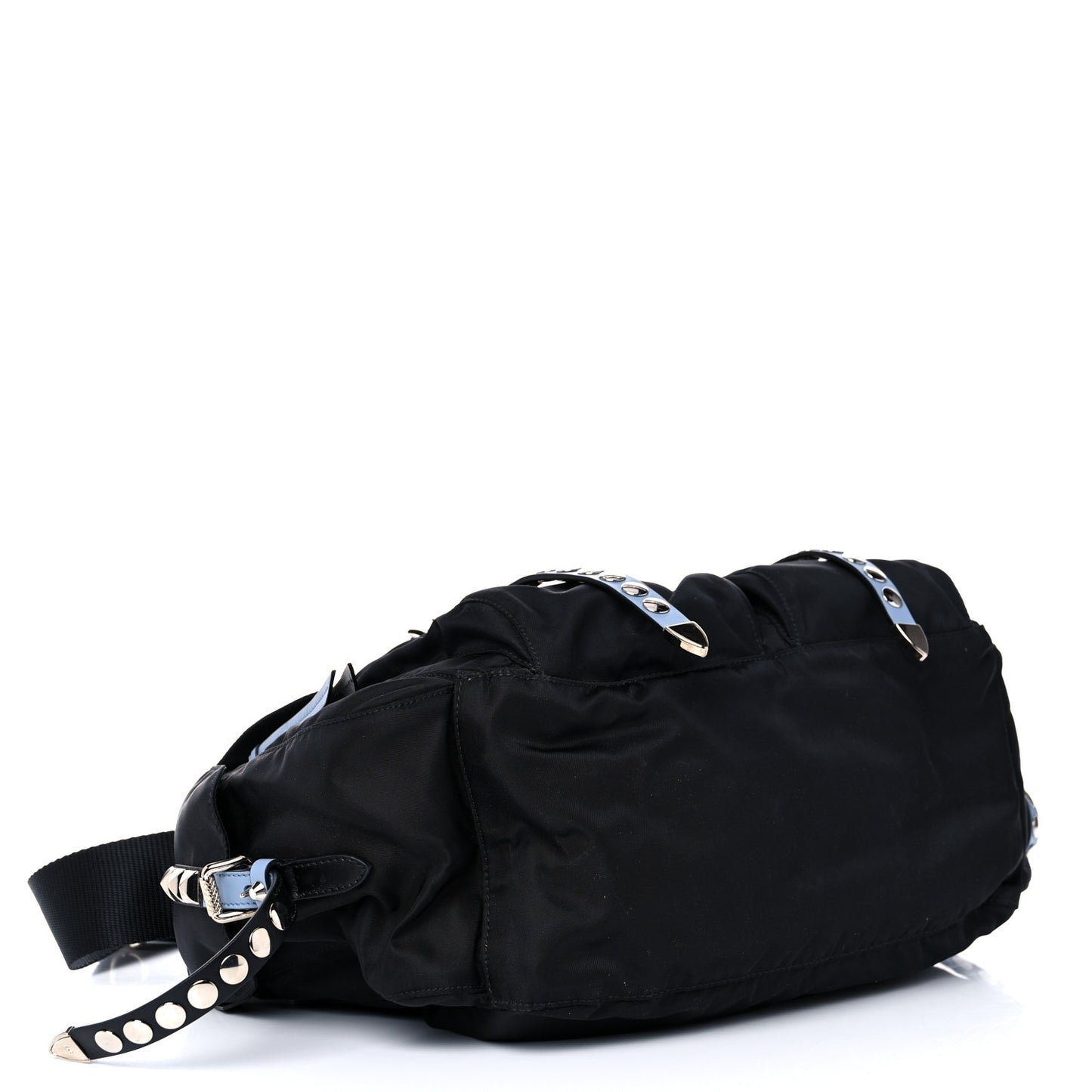 Nylon New Vela Studded Messenger Black Astrale