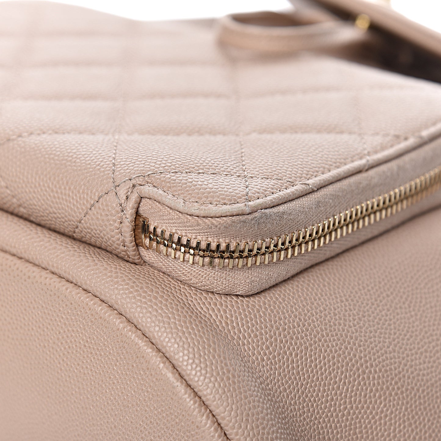 Caviar Quilted Business Affinity Backpack Beige