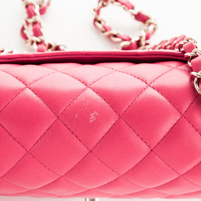 Chanel Lambskin Quilted Mini Rectangular Flap Fuchsia 5 of 8