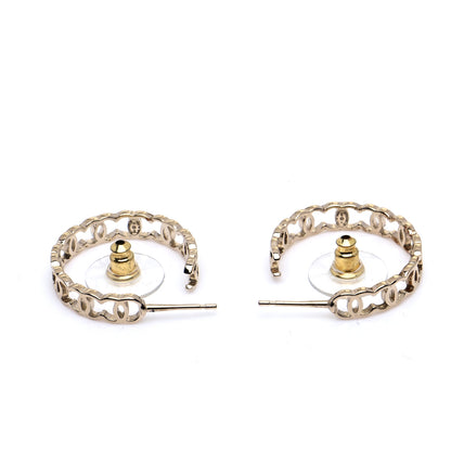 Chanel Metal CC Hoop Earrings Gold 3 of 4