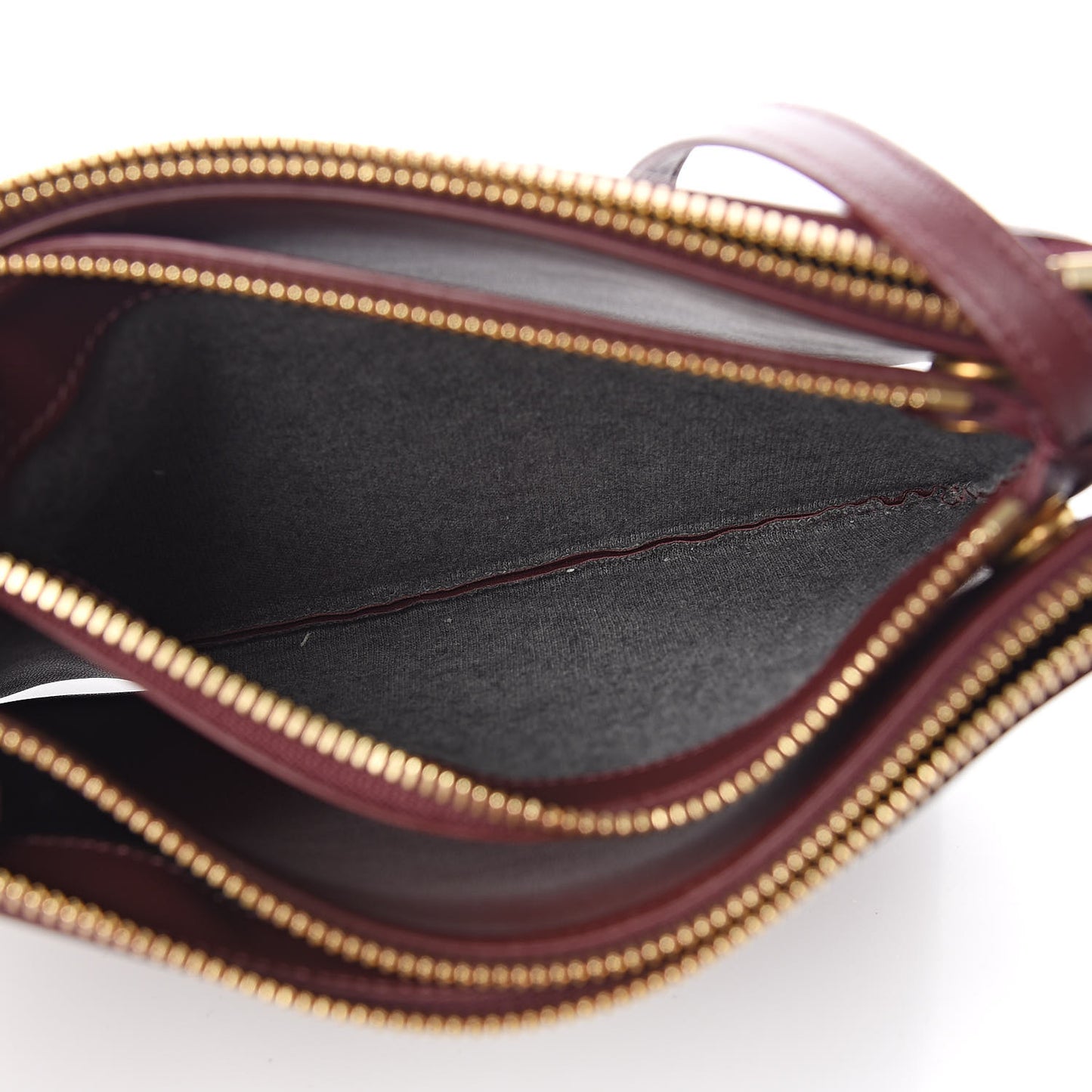 Smooth Lambskin Small Trio Crossbody Bag Burgundy