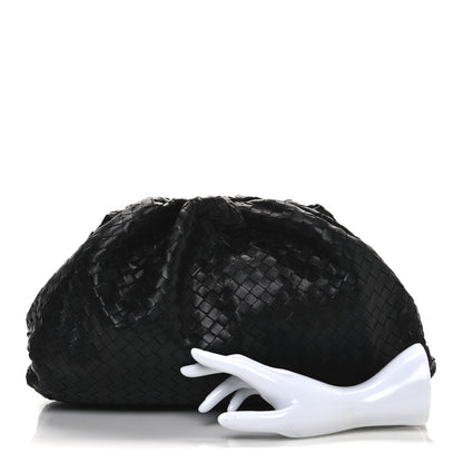Bottega Veneta Nappa Maxi Intreccio The Pouch Oversized Clutch Black 2 of 12
