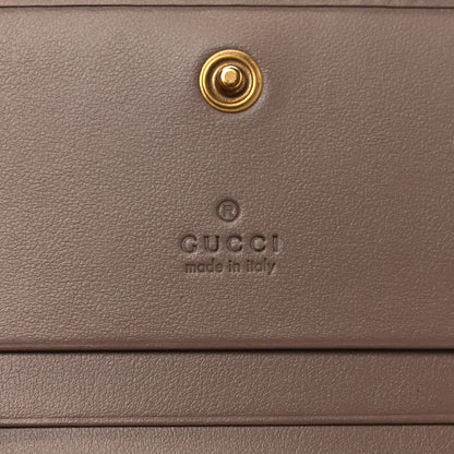 Gucci Calfskin Matelasse GG Marmont Card Case Wallet Porcelain Rose 6 of 7