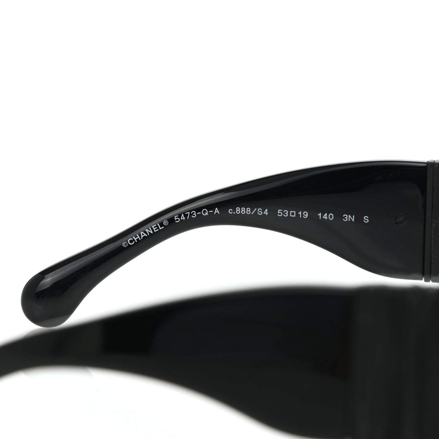 Acetate Calfskin Polarized Square Sunglasses 5473-Q-A Black