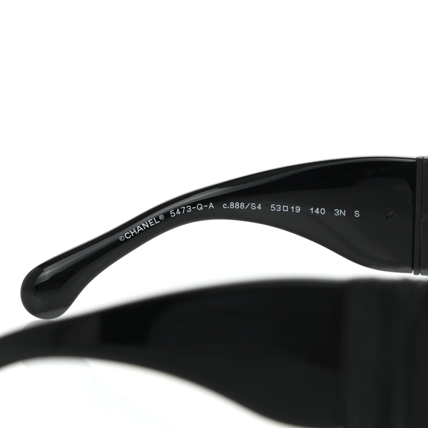 Chanel Acetate Calfskin Polarized Square Sunglasses 5473-Q-A Black 7 of 8