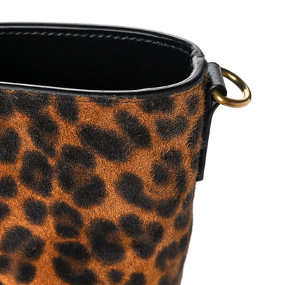 Saint Laurent Suede Leopard Print Toy Shopping Tote Naturale 11 of 12
