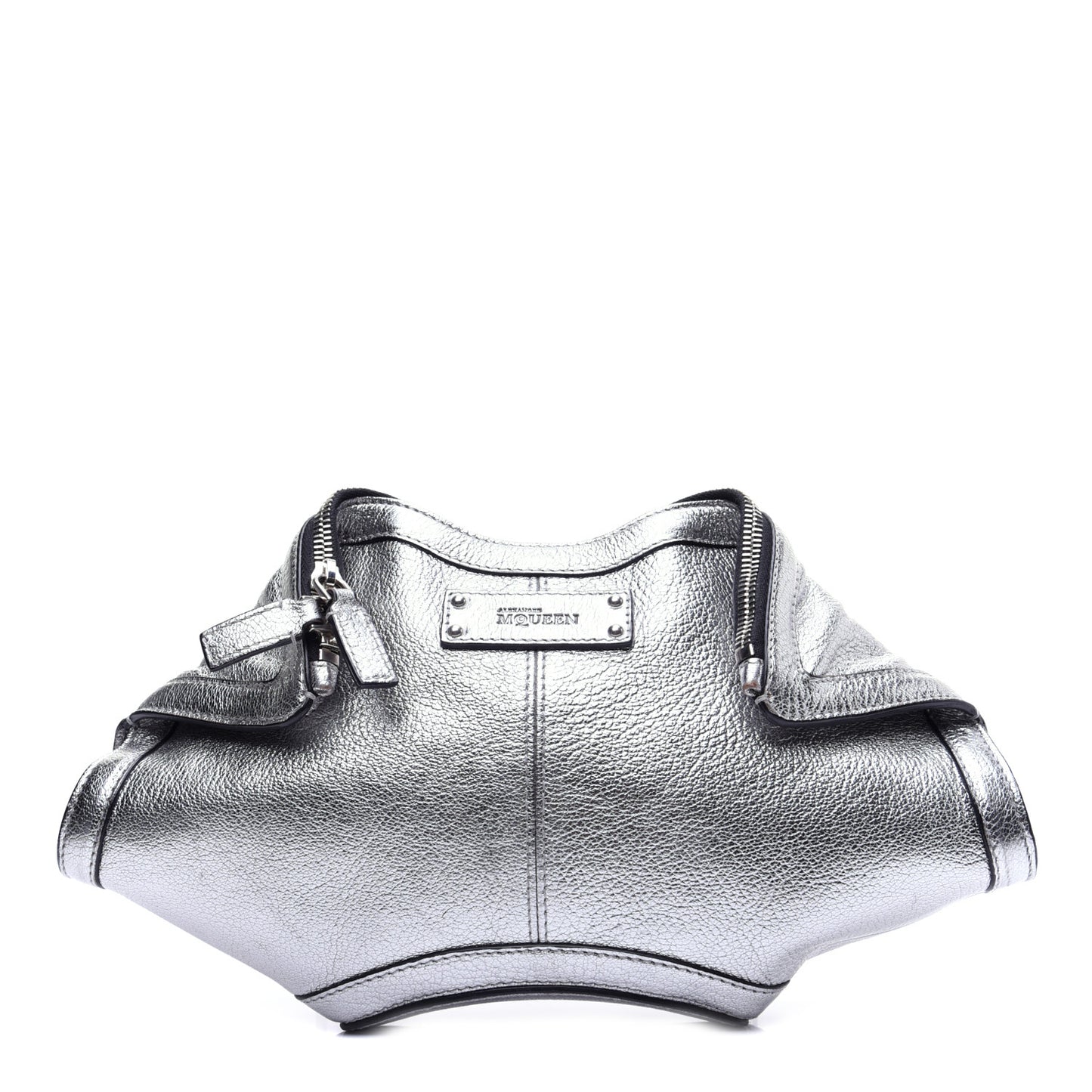 Metallic Lambskin De Manta Clutch Gun