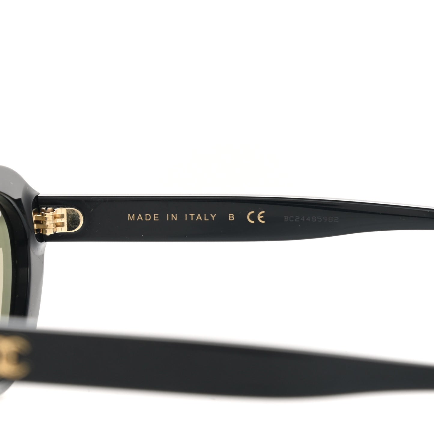 Acetate 24K Gold Mirror Oval Sunglasses 5416 Black