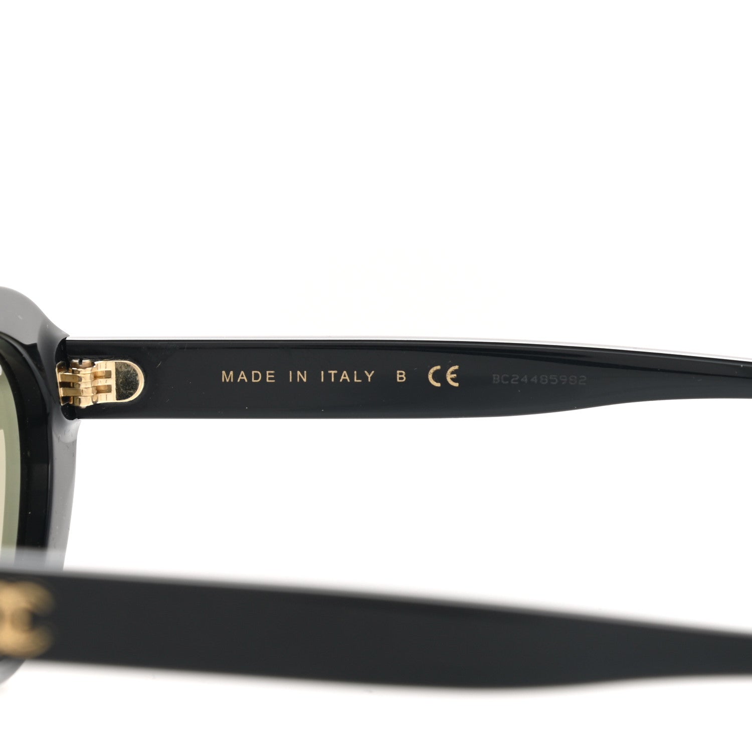 Chanel Acetate 24K Gold Mirror Oval Sunglasses 5416 Black 6 of 8