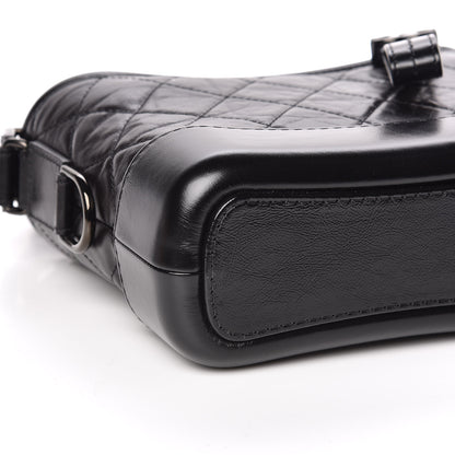 Chanel Aged Calfskin Quilted Small Gabrielle Hobo So Black 8 of 10