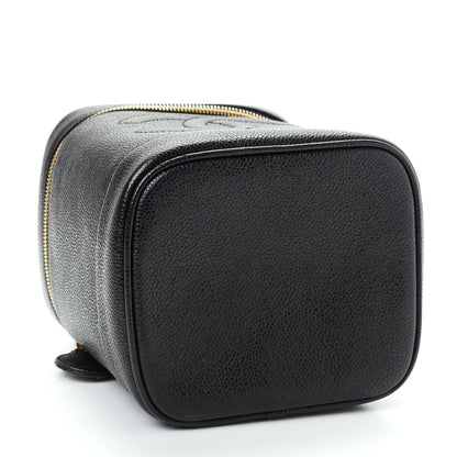 Chanel Caviar Cosmetic Vanity Bag Black 4 of 9