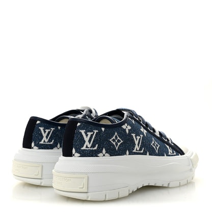 Louis Vuitton Denim Monogram Squad Sneakers 38.5 Marine 5 of 9
