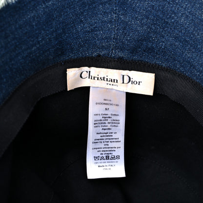 Christian Dior Denim Bucket Fringe Hat 57 Blue 11 of 13