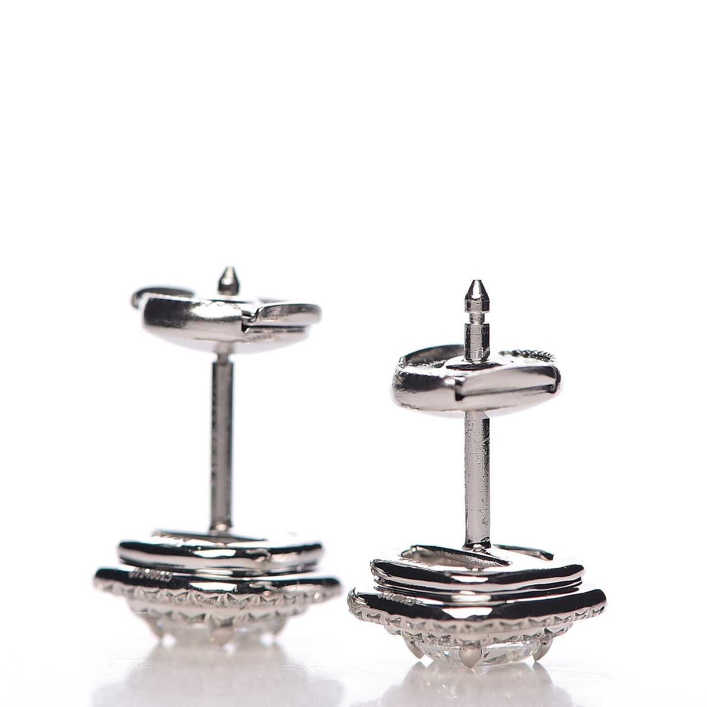 Platinum Diamond 1.24ctw Cushion Soleste Earrings