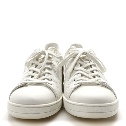 Louis Vuitton Calfskin Monogram Embossed Front Row Sneakers 40 White 3 of 10