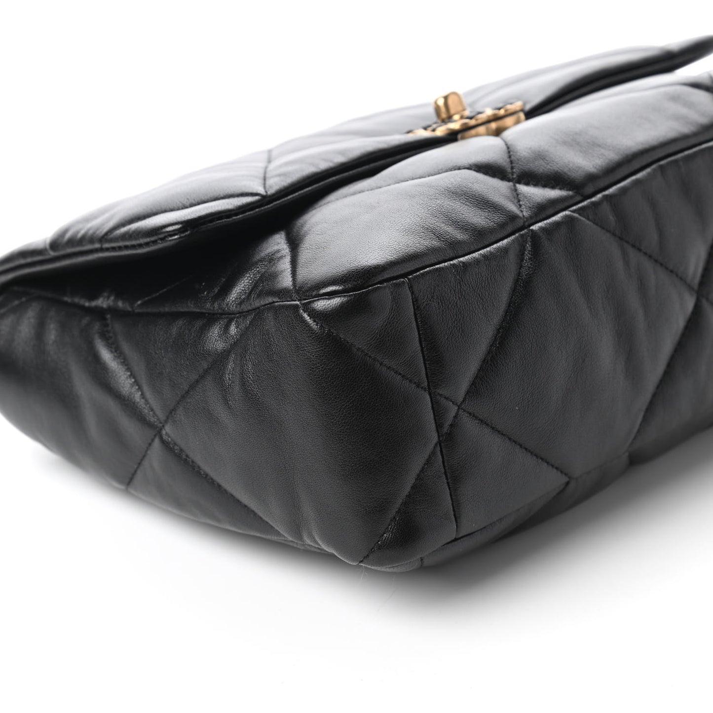 Lambskin Quilted Large Chanel 19 Flap Black