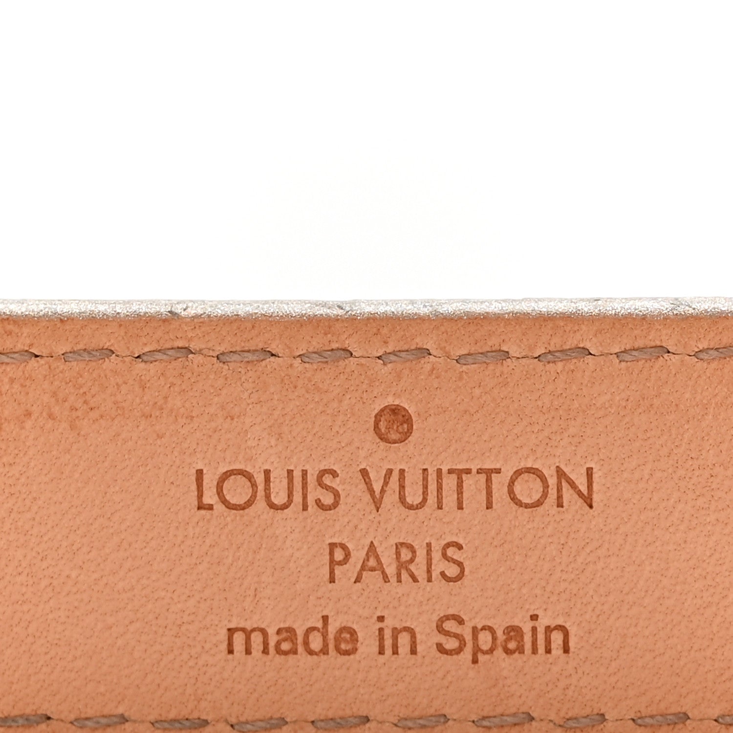 Louis Vuitton Metallic Calfskin Signature LV Initiales Belt 80 32 SIlver 4 of 8