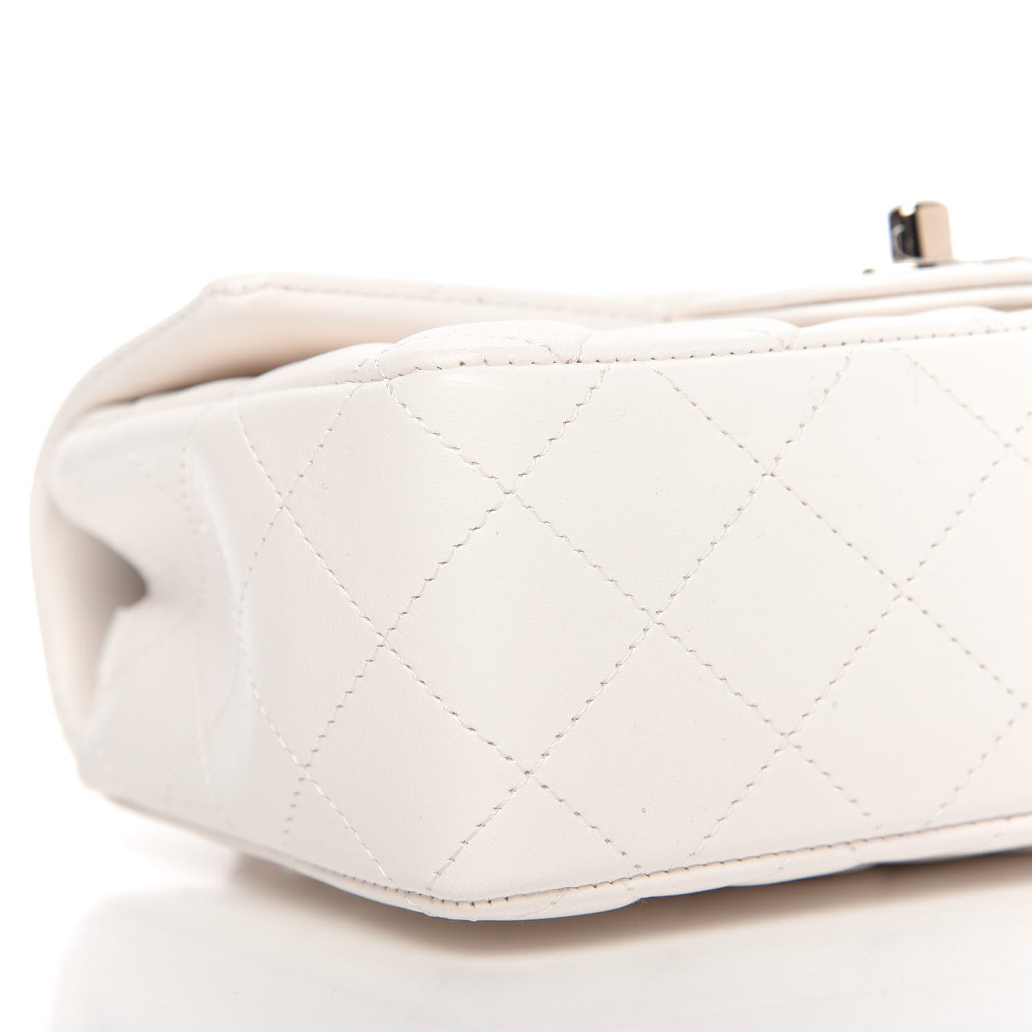 Chanel Lambskin Quilted Mini Rectangular Flap White 6 of 12
