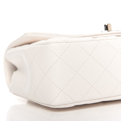 Chanel Lambskin Quilted Mini Rectangular Flap White 6 of 12