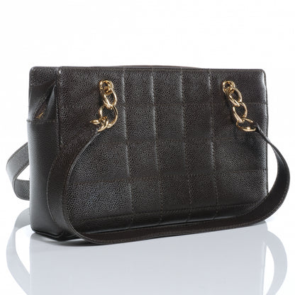 Chanel Caviar Square Quilted Shoulder Bag Brown 3 of 7