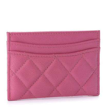 Chanel Caviar Quilted Card Holder Pink 3 of 11