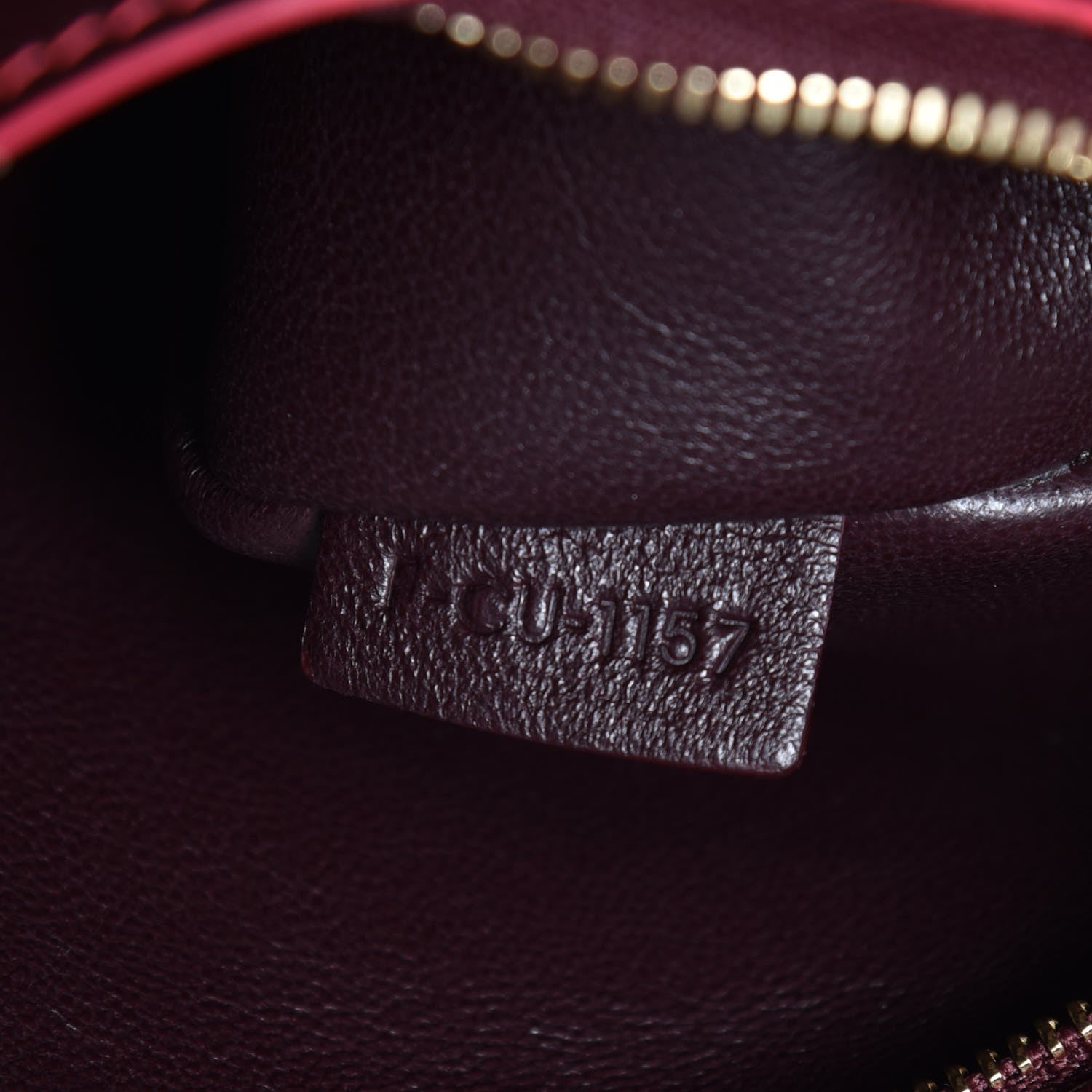 Celine Smooth Calfskin Small Tassel Cabas Phantom Burgundy Pink 6 of 7