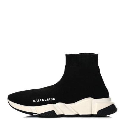 Balenciaga Neoprene Knit Womens Speed Sneakers 37 Black White 1 of 10