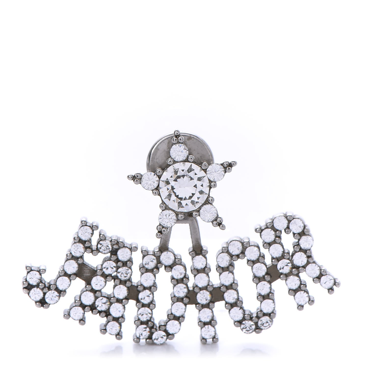 Christian Dior Palladium Crystal J'adior Earring 1 of 5