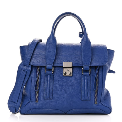 3.1 Phillip Lim Textured Calfskin Medium Pashli Satchel Cobalt 1 of 12
