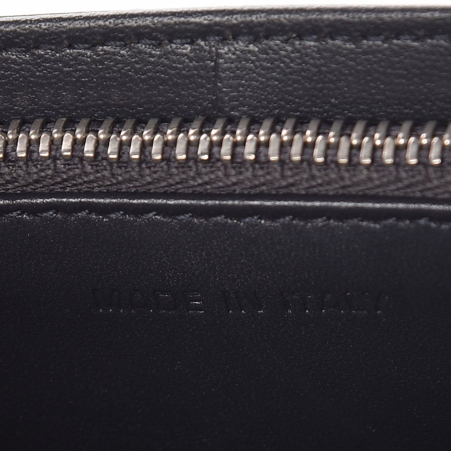 Metallic Patent Micro-Cannage Diorama Wallet on Chain Pouch Silver