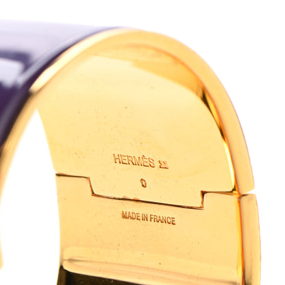 Hermes Enamel Extra Wide Clic Clac H Bracelet PM Pourpre 4 of 4