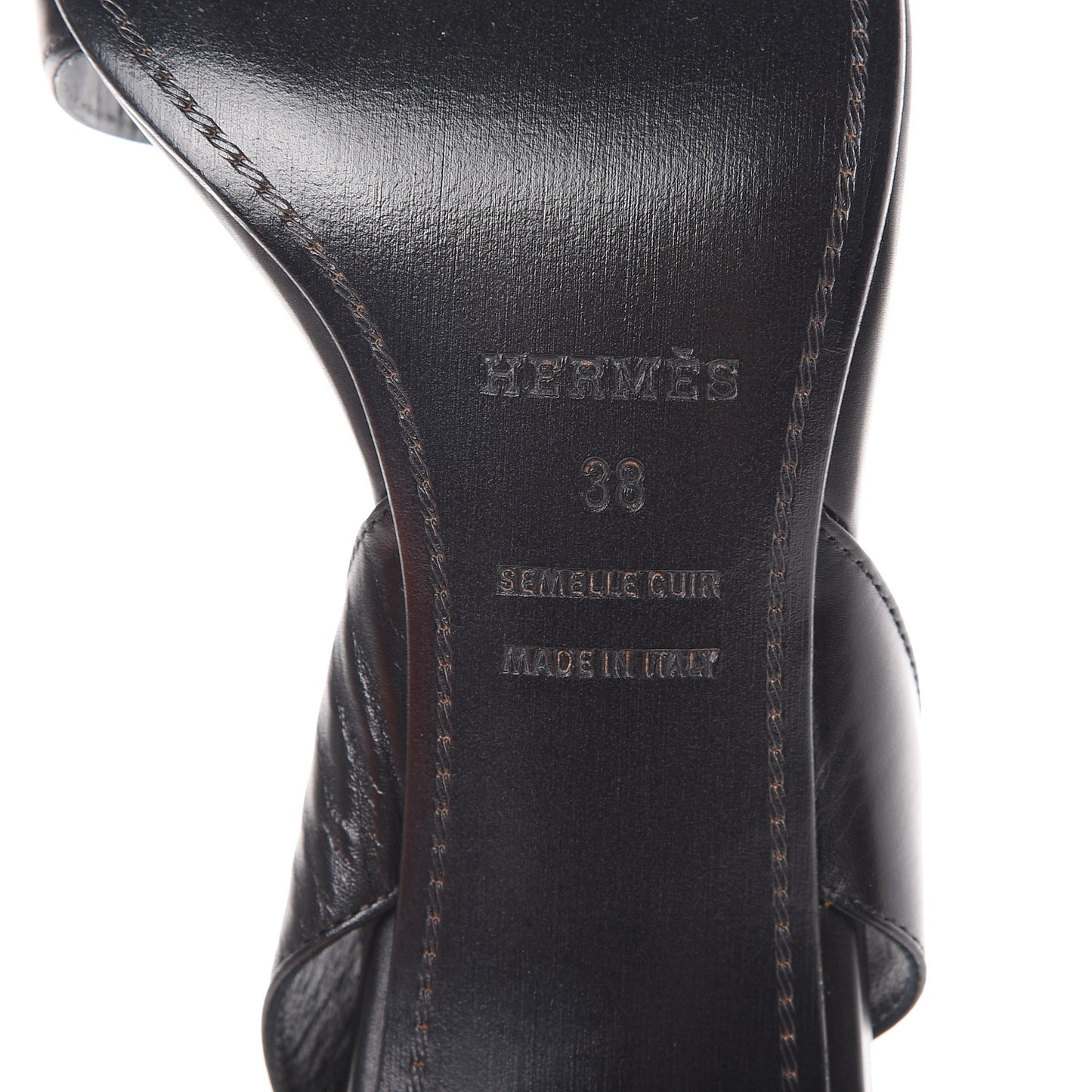 Calfskin Premiere Sandals 38 Black