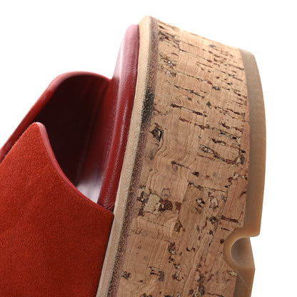 Hermes Suede Goatskin Cork Eze 30 Sandals 39 Orange Brulee 12 of 12