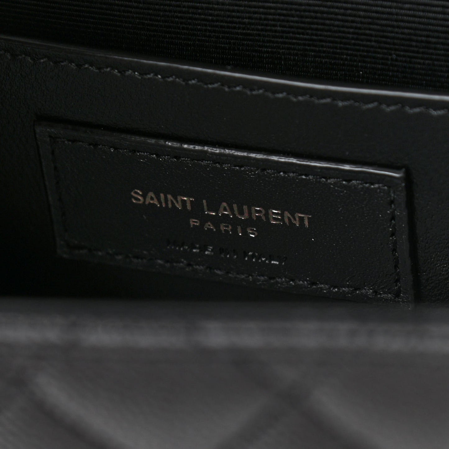 Grain De Poudre Textured Mixed Matelasse Triquilt Medium Monogram Satchel Black