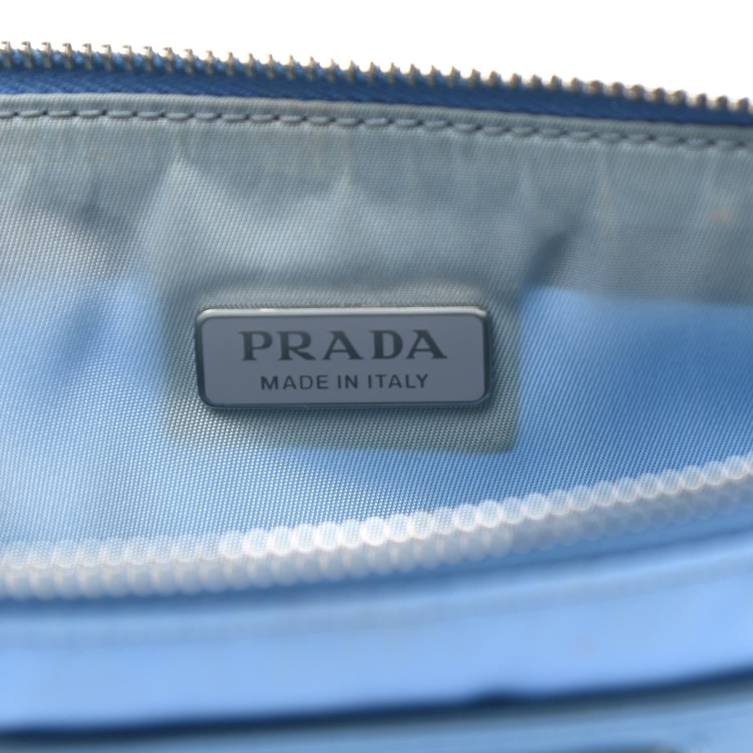 Prada Nylon Studded Etiquette Cosmetic Pouch Bleuette 6 of 7
