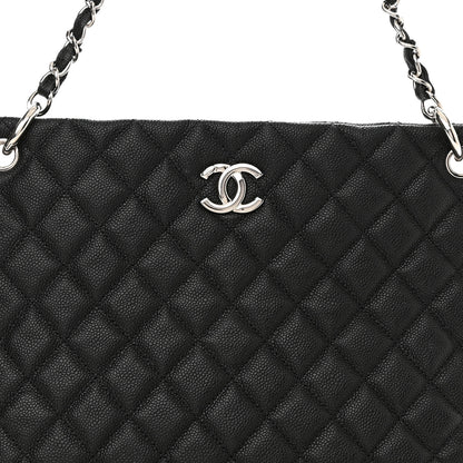 Chanel Caviar Quilted Large CC Shopping Tote Black 7 of 10
