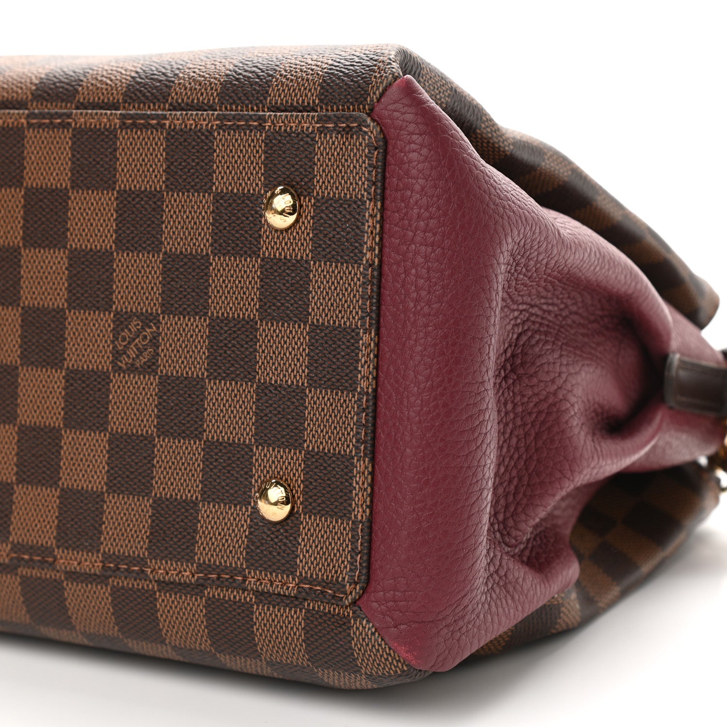Louis Vuitton Cuir Taurillon Damier Ebene Normandy Bordeaux 12 of 13