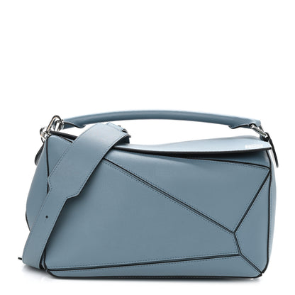 Loewe Calfskin Medium Puzzle Bag Stone Blue 1 of 11