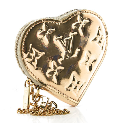 Louis Vuitton Monogram Miroir Heart Coin Purse Gold 3 of 7