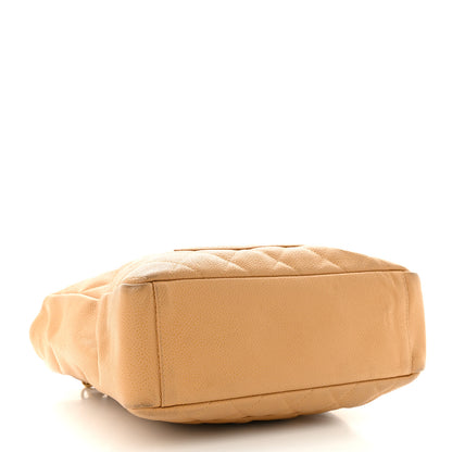 Chanel Caviar Quilted Petit Shopping Tote PST Dark Beige 4 of 16