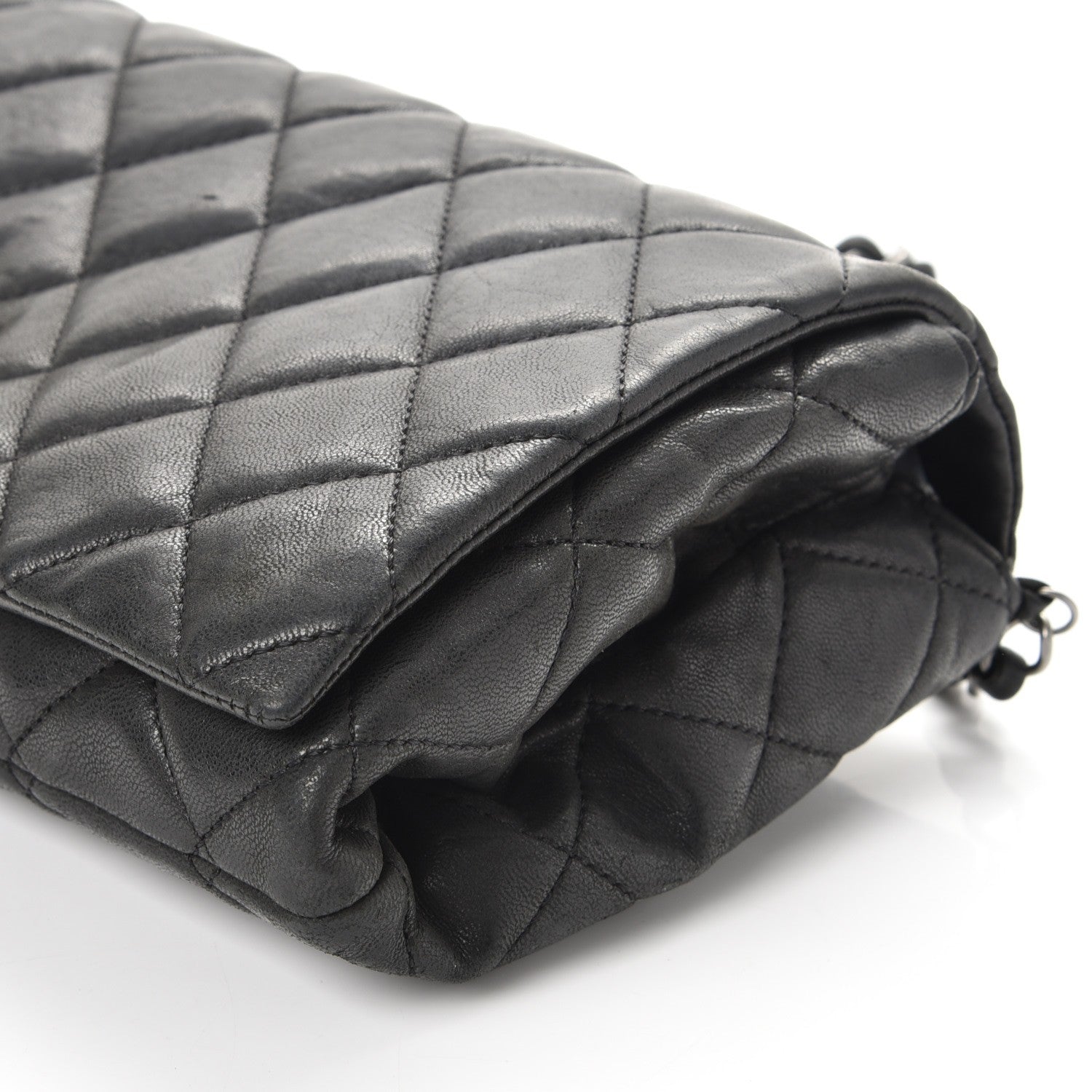 Chanel Lambskin Quilted Medium Leo Lion Flap Clutch Black 9 of 10