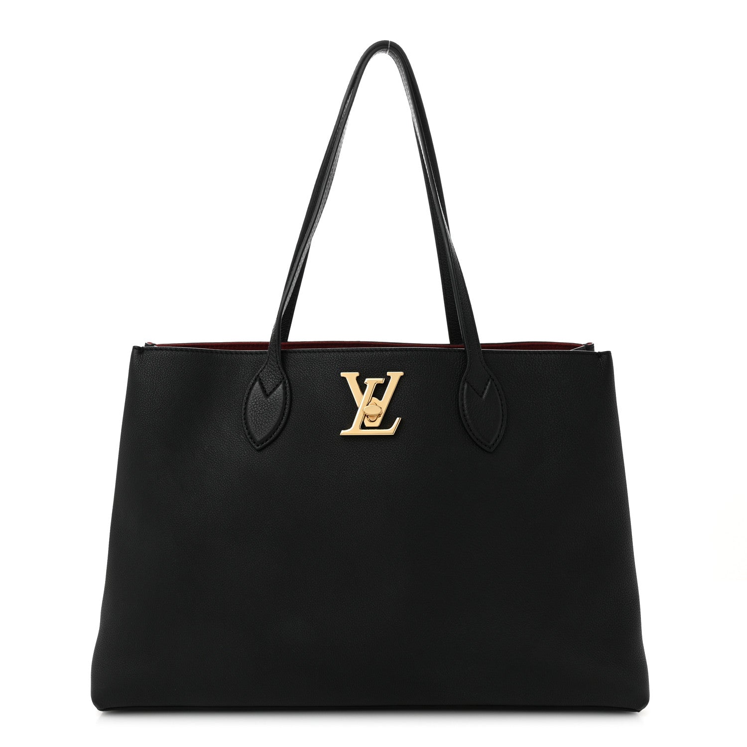 Louis Vuitton Grained Calfskin Lockme Shopper Black 1 of 10