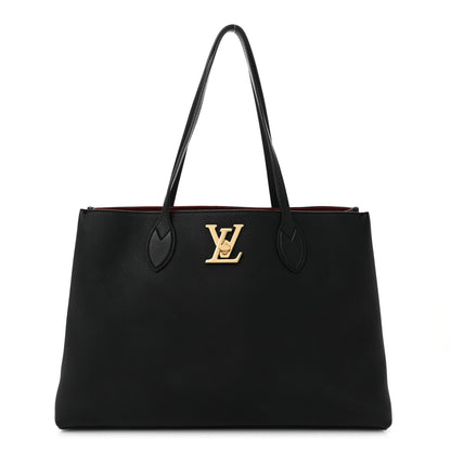 Louis Vuitton Grained Calfskin Lockme Shopper Black 1 of 10