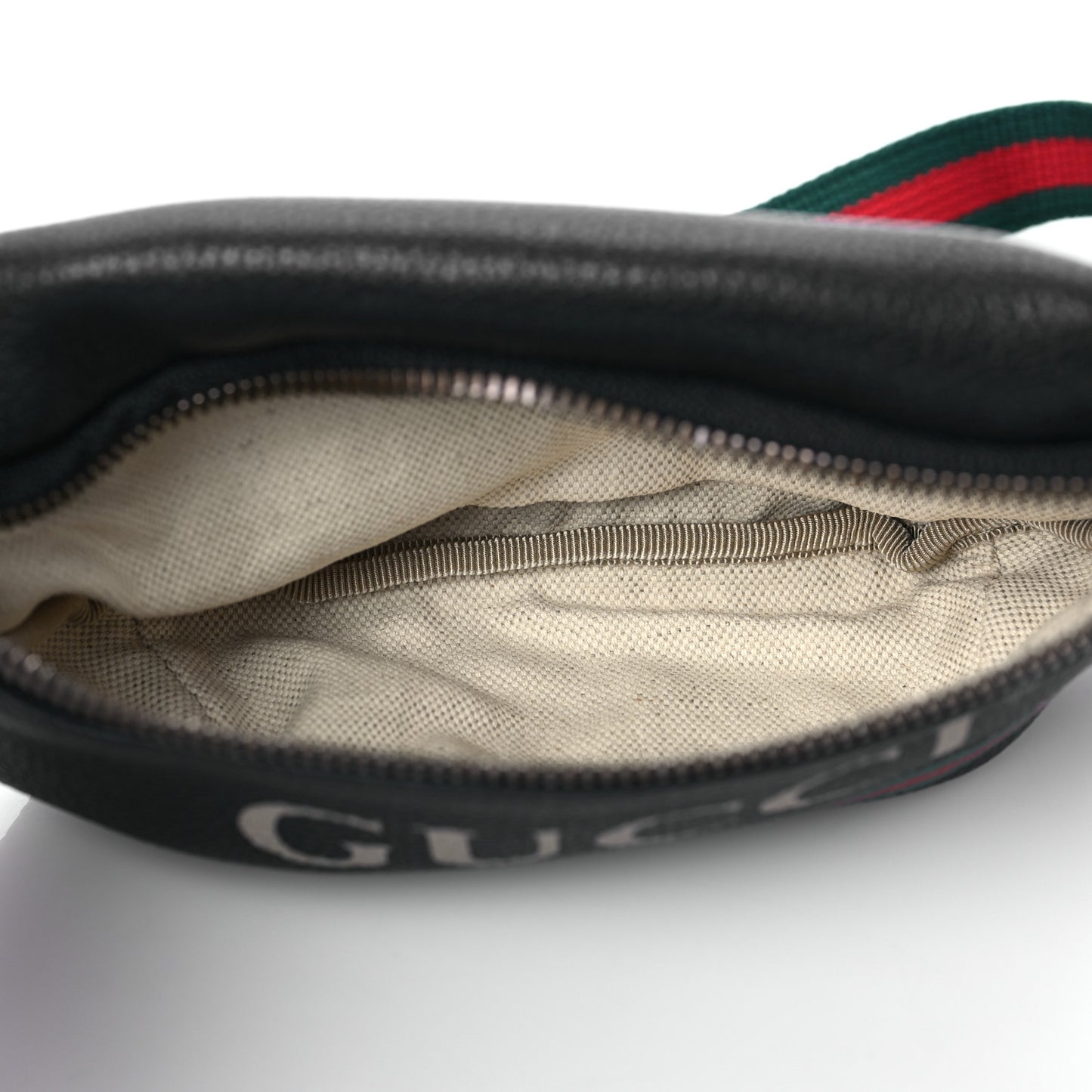 Grained Calfskin Small Logo Belt Bag Black