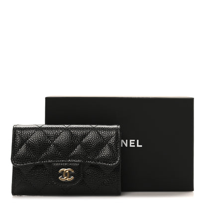 Chanel Caviar Quilted Flap Card Holder Wallet Black 9 of 9