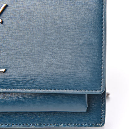 Saint Laurent Calfskin Monogram Sunset Chain Wallet Peacock 12 of 12